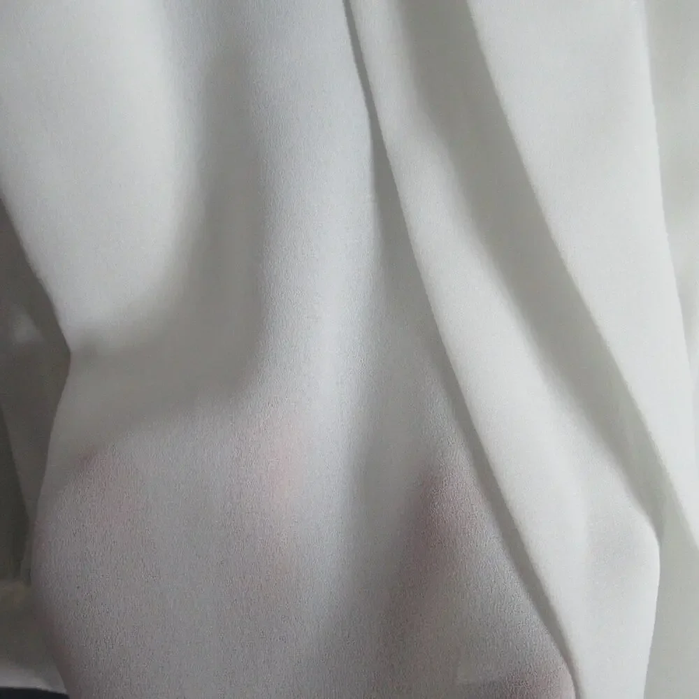 Vintage Josephine Top Womens 36 White Floral Cutout Pleated Sheer Blouse Work